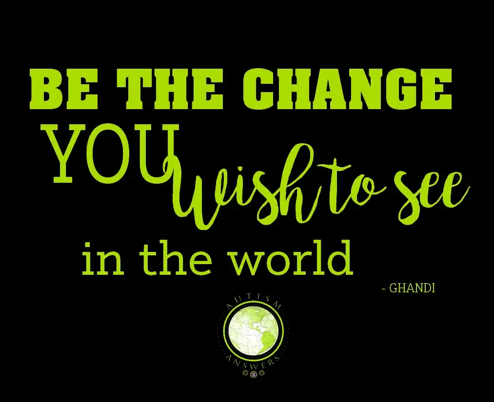 A black and yellow poster with the words " be the change you wish to see in the world ".